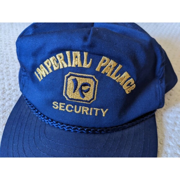 VTG Imperial Palace Casino Las Vegas Security Rope Snapback Hat Blue Gold EUC - Picture 2 of 3